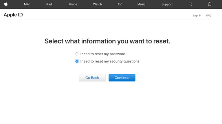 如何重置您的Apple ID密码更改Apple ID问题2